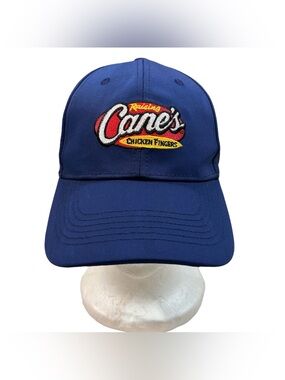 Raising Cane’s Chicken Fingers One Love Unisex Adult OS Cap Hat Hook Loop Blue